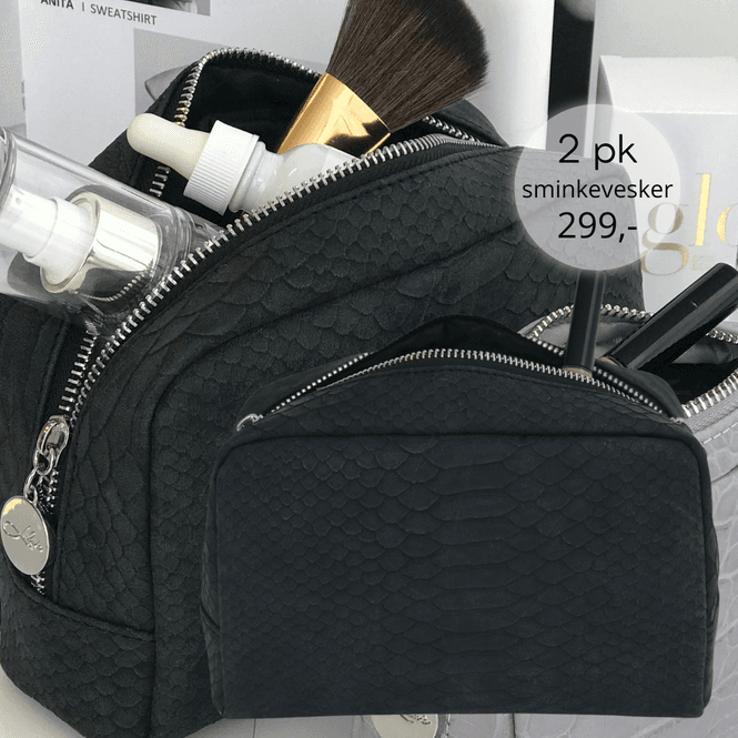 Hovedbilde 2pk sminkevesker med struktur
